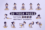 30 Yoga Poses, a Healthcare Illustration by Apolinarias Art (Thumbnail 1 of 9)
