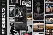 Watercolor Splash Instagram, a Social Media Template by Analogi Studio (Thumbnail 1 of 6)