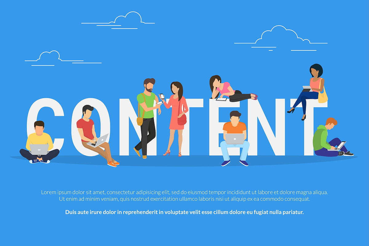 Content concept vector illustration, a Person Illustration by Julia Tim (Photo 3 of 3)