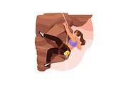 People rock climbing, bouldering set, a Sport Illustration by PaperTrident (Thumbnail 5 of 9)