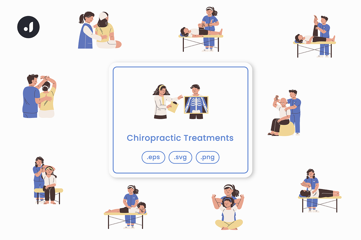Chiropractic Treatments Illustration, an Object Graphic by Jump Studio (Photo 1 of 12)