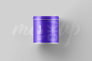 Small Tin Jar Packaging Mockup