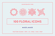 Floral Line Icons, an Outline Icon by Made by Made (Thumbnail 1 of 7)