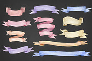 Watercolor ribbons set, a Decorative Illustration by NataliVA (Thumbnail 3 of 5)