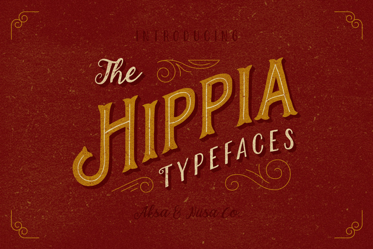 The Hippia Typefaces - 3 Font, a Sans Serif Font by Aksa & Nusa Co. (Photo 1 of 4)