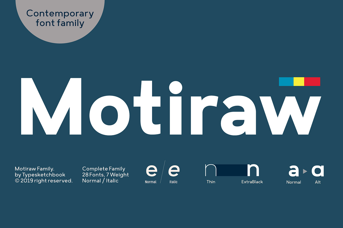 Motiraw, a Sans Serif Font by Typesketchbook Foundry (Photo 1 of 10)