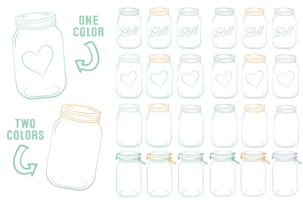 Mint Jar Vectors & Clipart, an Illustration by Amanda Ilkov (Photo 3 of 4)