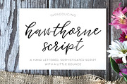 Hawthorne Script, a Script Font by Every Tuesday (Thumbnail 1 of 11)
