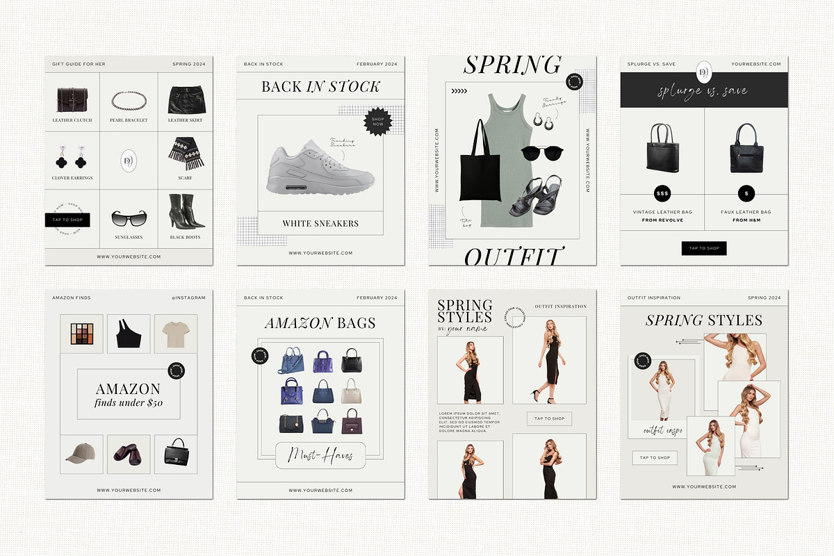Fashion Blogger LTK Canva Template, a Social Media Template by Deb Creative Studio (Photo 5 of 10)