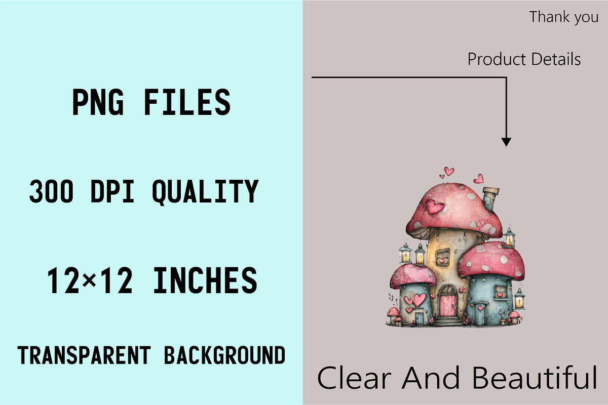 Whimsical Valentine House Clipart, an Illustration by SVGArt (Photo 4 of 8)