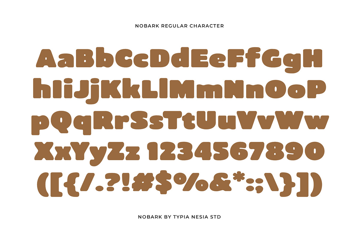 Nobark - Modern Rounded Bold Chunky, a Sans Serif Font by Typia Nesia (Photo 2 of 13)