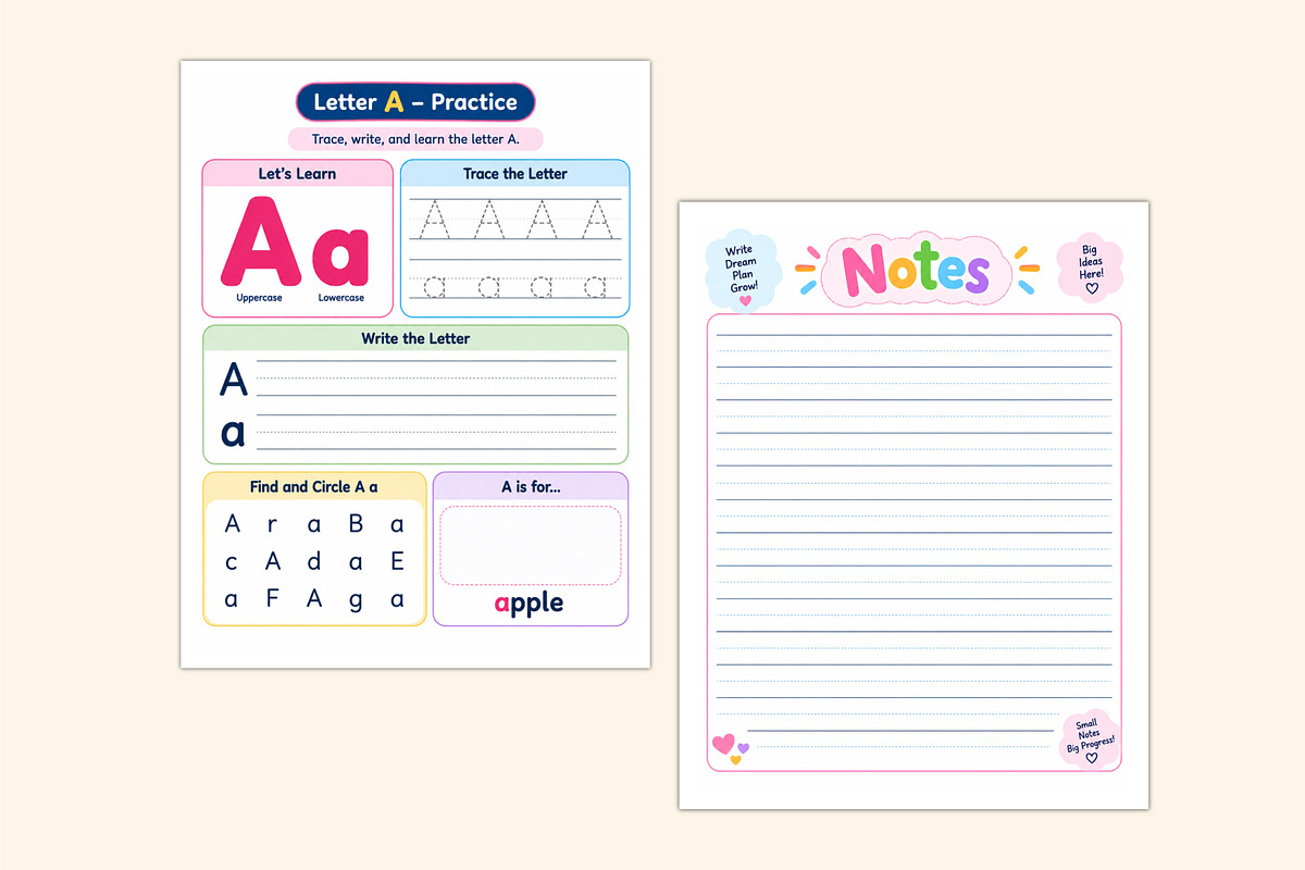 Alphabet Writing Workbook, a Stationery Template by Shumaya (Photo 5 of 5)