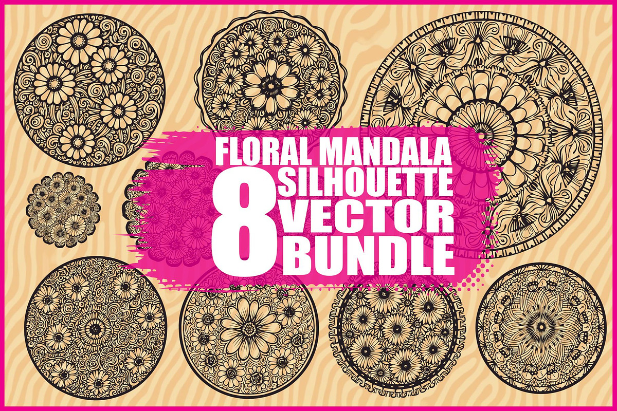 Mandala Floral Circle Pack, an Illustration by BIPLOB EXPERT (Photo 1 of 9)