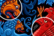 Fantastic beasts. Medieval tale, a Pattern Graphic by OlgaSoi007 (Thumbnail 15 of 16)