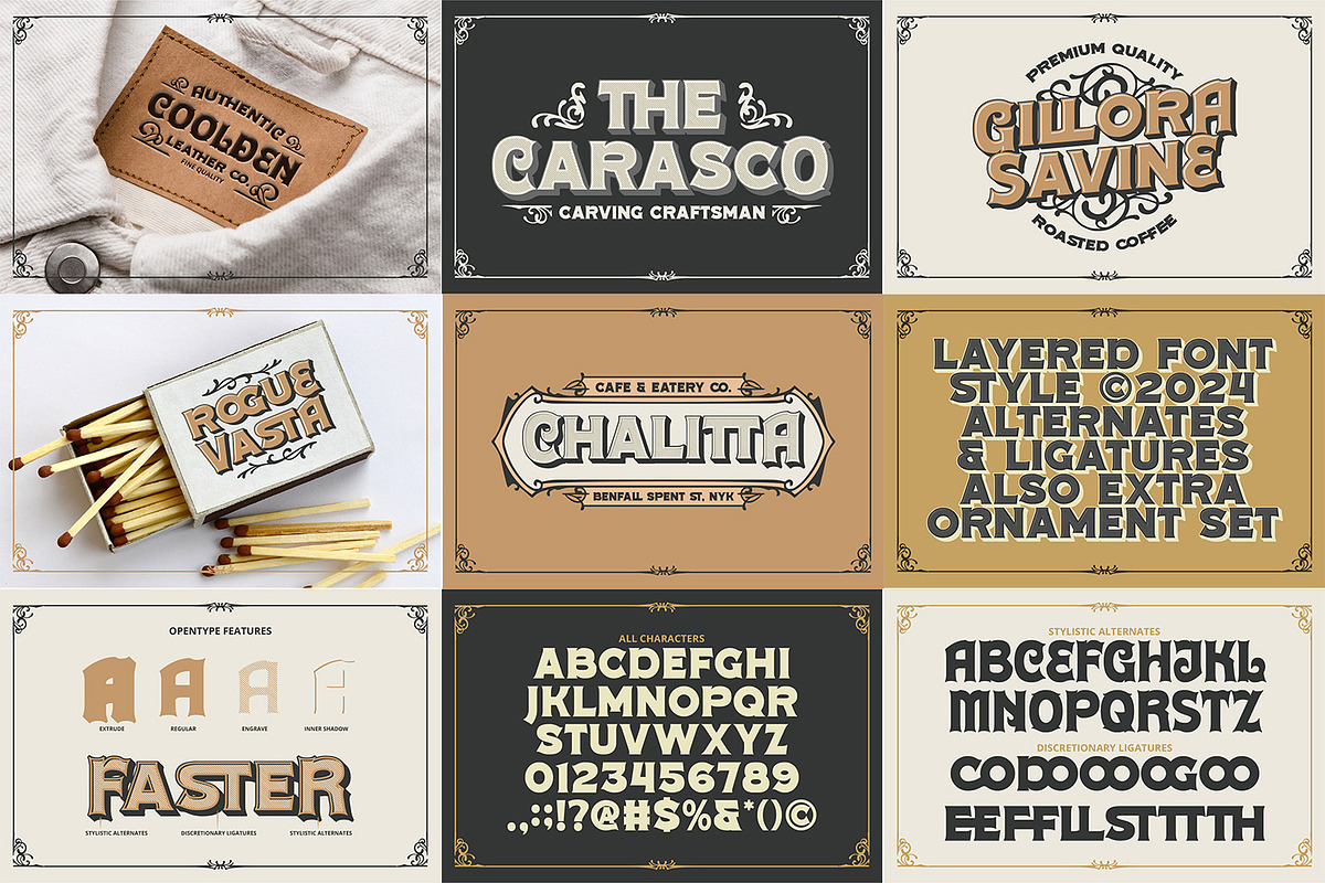 Vintage Font Bundle 5, a Symbol Font by Vintage Division (Photo 7 of 12)