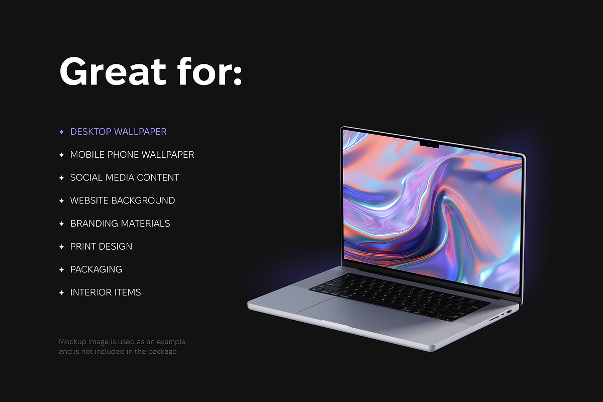 Bright holographic wallpaper pack, a Wallpaper Graphic by existacial (Photo 4 of 7)