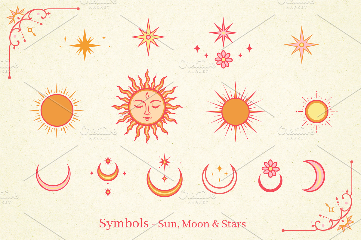 Midsummer Sun God & Goddess Symbols, a Seasonal Illustration by Christine Krahl (Photo 10 of 11)