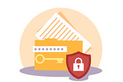 Personal folder with lock and key, a Finance Illustration by YummyBuum (Thumbnail 3 of 3)