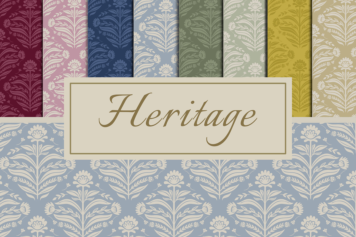 Heritage Luxury Damask, a Pattern Graphic by Pretty Cosy Chai (Photo 11 of 11)