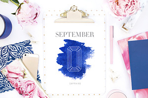 September Birthstone Art Print
