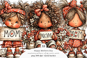 Happy mothers day clipart, an Illustration by SinaCreation (Thumbnail 1 of 11)