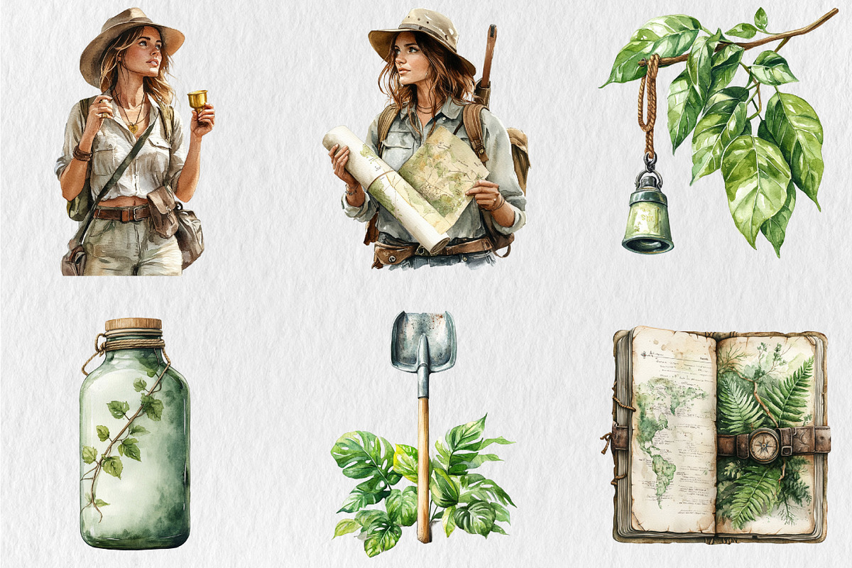 Jungle Adventure Clipart, a Seasonal Illustration by Rose Art (Photo 3 of 3)