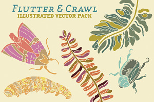 Flutter & Crawl Vector Pack