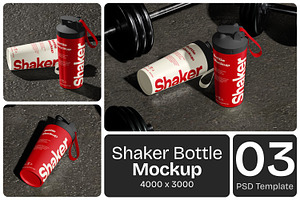 Shaker Bottle Mockup, a Packaging Mockup by Permadi Creative