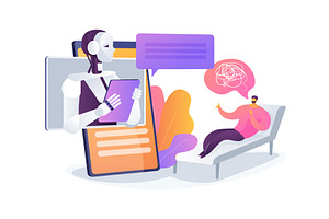 AI Mental Health Chatbot abstract, a Technology Illustration by Visual Generation