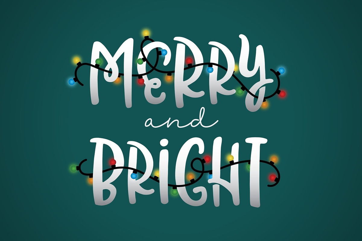 Christmas Lights Font, a Script Font by Akrinity Digital (Photo 6 of 10)