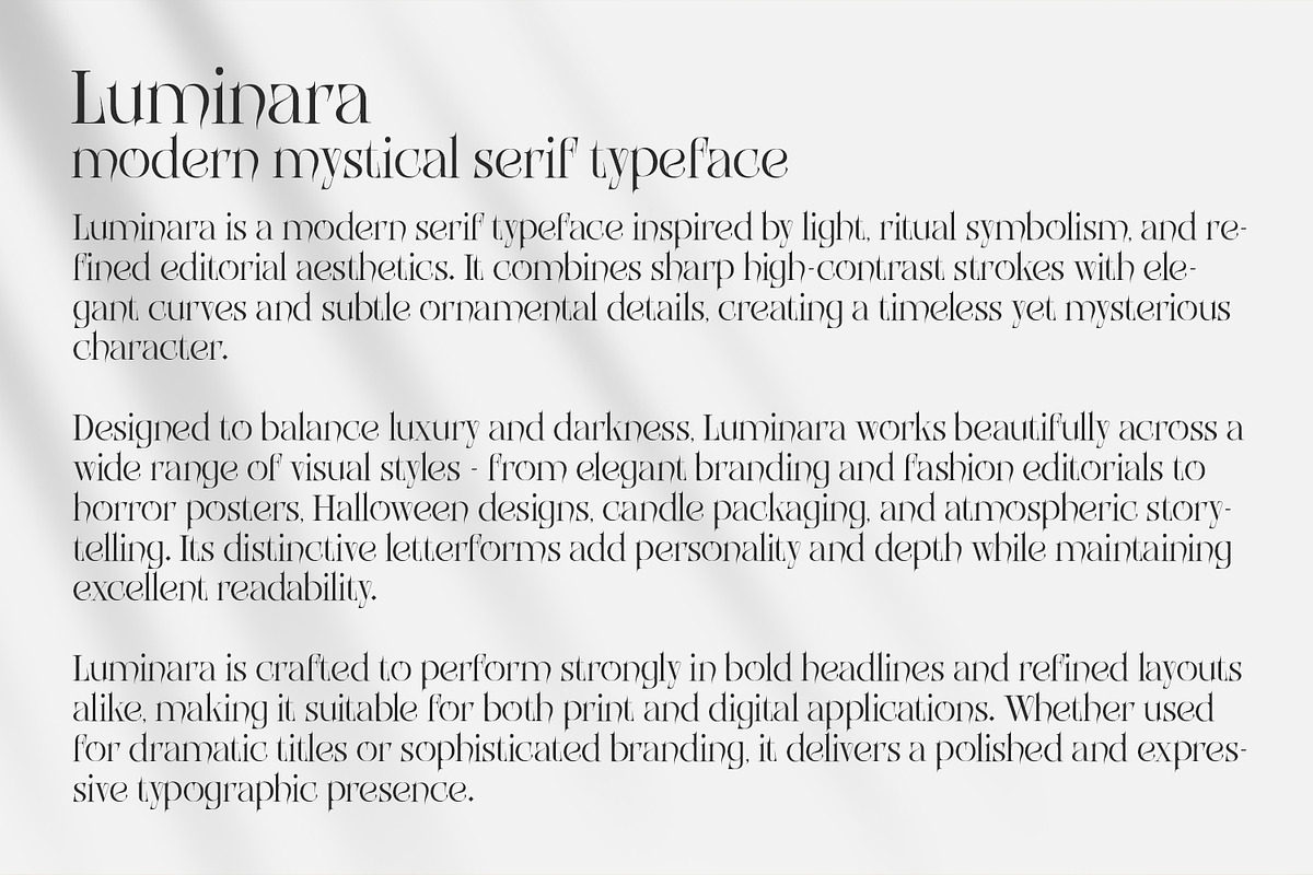 Luminara – Modern Mystical Serif, a Serif Font by OWPictures (Photo 8 of 10)