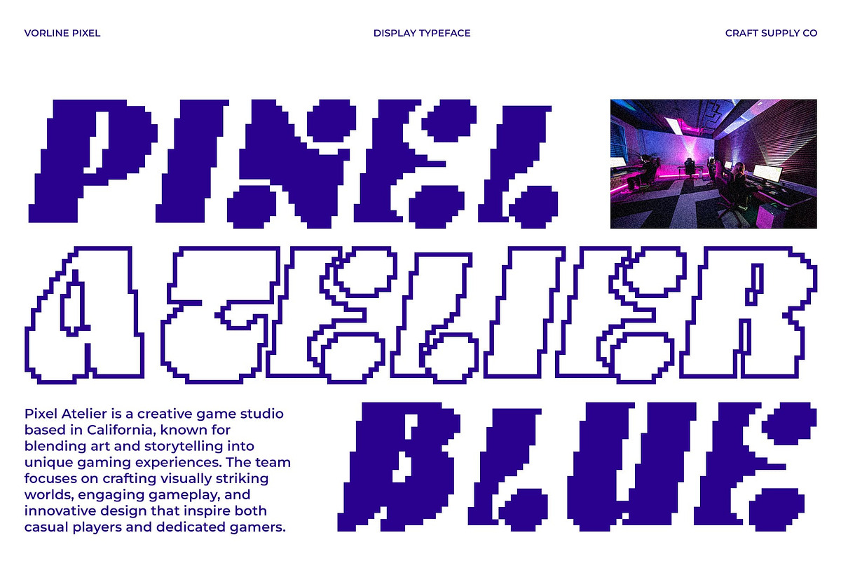 Vorline Pixel, a Sans Serif Font by Craft Supply Co. (Photo 6 of 8)