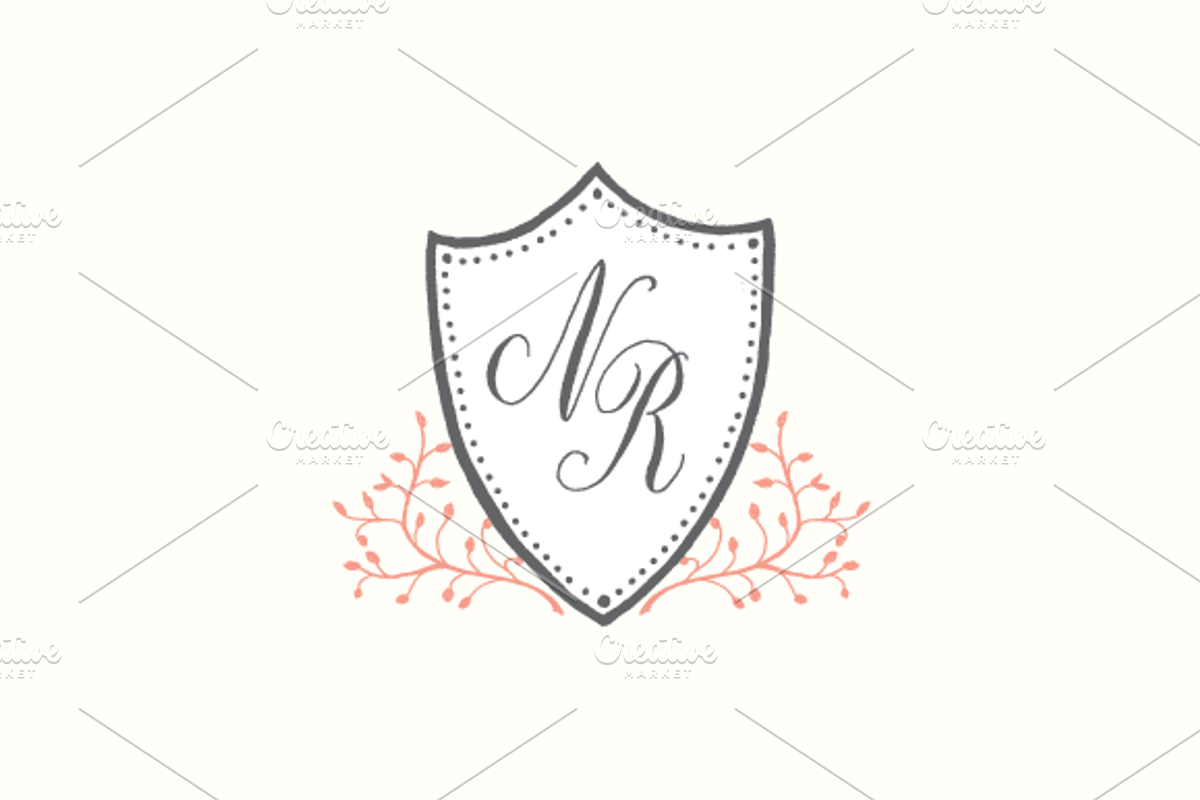 Hand Drawn Crest with Leaves, an Illustration by Bianca Mascorro Art (Photo 2 of 4)