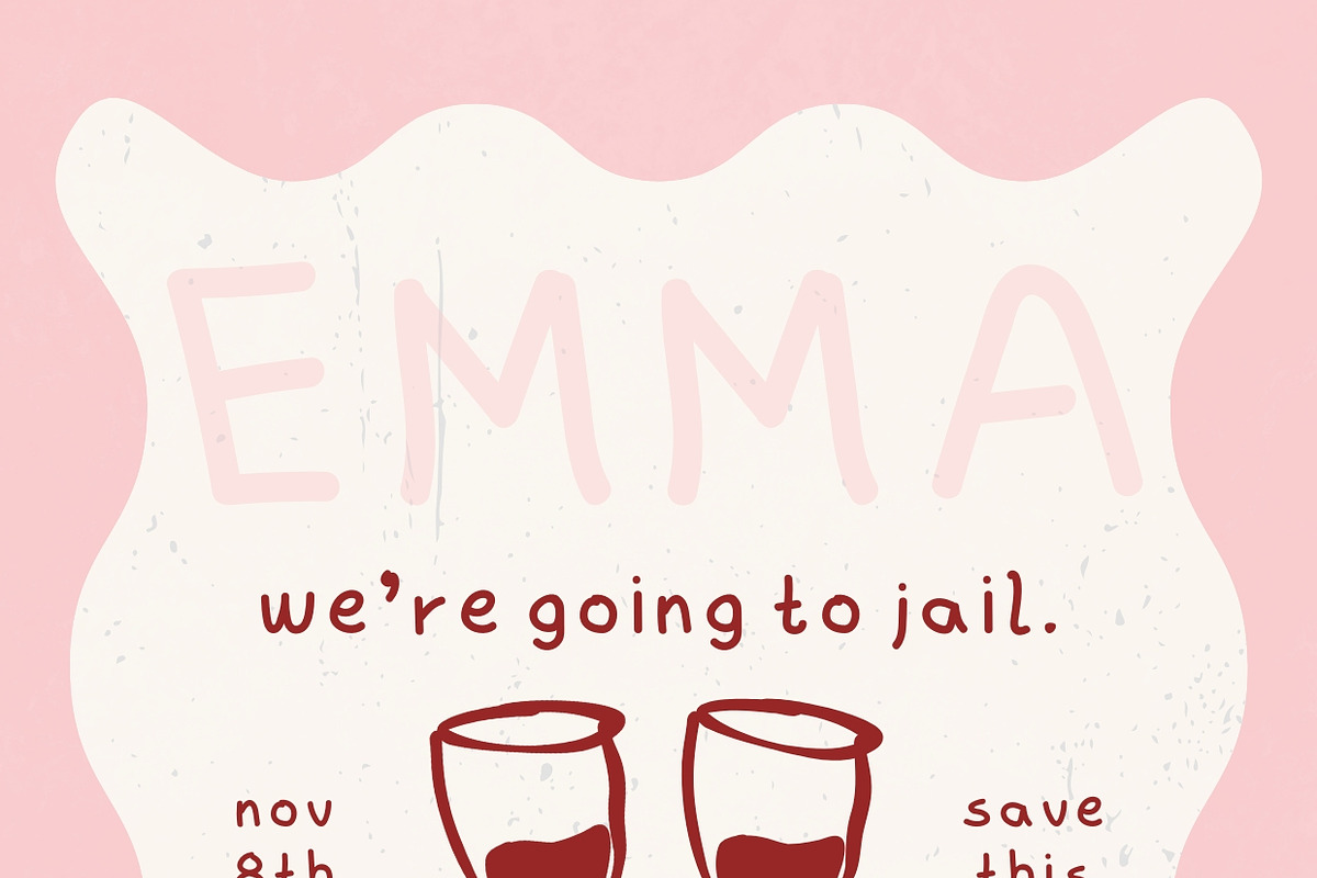 Wedding Jail - Wedding Invite, an Invitation Template by Two Sleepy Heads Studio (Photo 2 of 2)