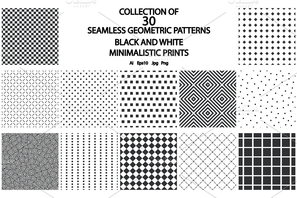 Minimal geometric seamless patterns, a Pattern Graphic by ExpressShop (Photo 1 of 5)