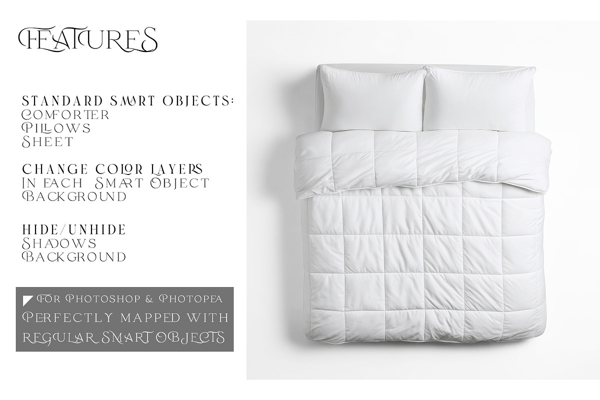 Quilted Comforter Set Mockups, a Product Mockup by mock-ups