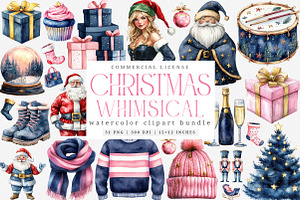 Whimsical Watercolor Christmas PNG, an Illustration by SinaCreation