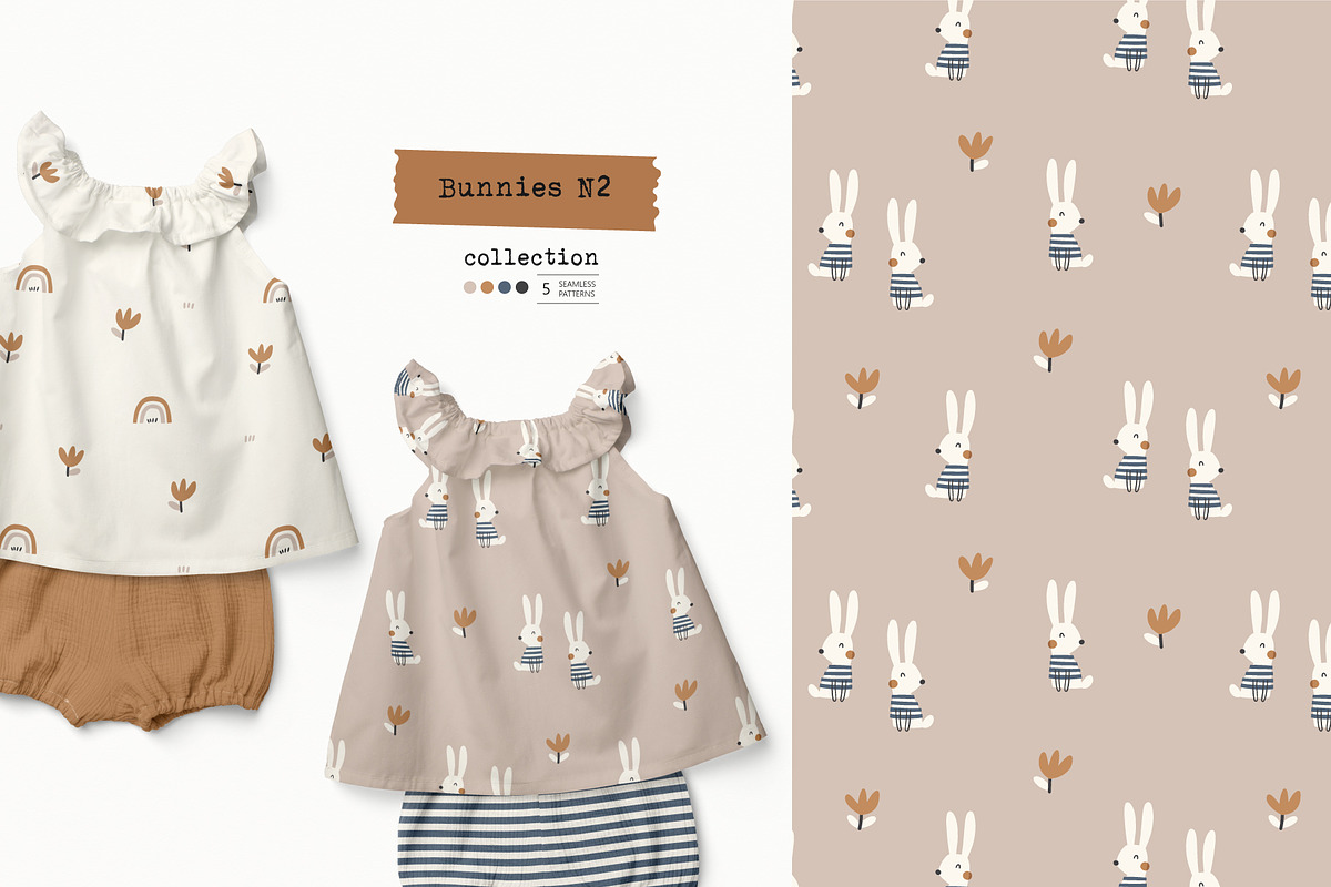 Bunnies #2, a Pattern Graphic by Olena Kuznietsova (Photo 1 of 11)
