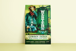 Western Style Flyer Template