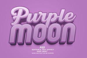 Purple 3D Editable Text Effect, a Layer Style Add-On by TrueVector