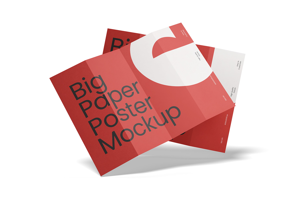 Big Paper Poster Mockup, a Books & Magazine Mockup by DSNA Mockup (Photo 3 of 5)
