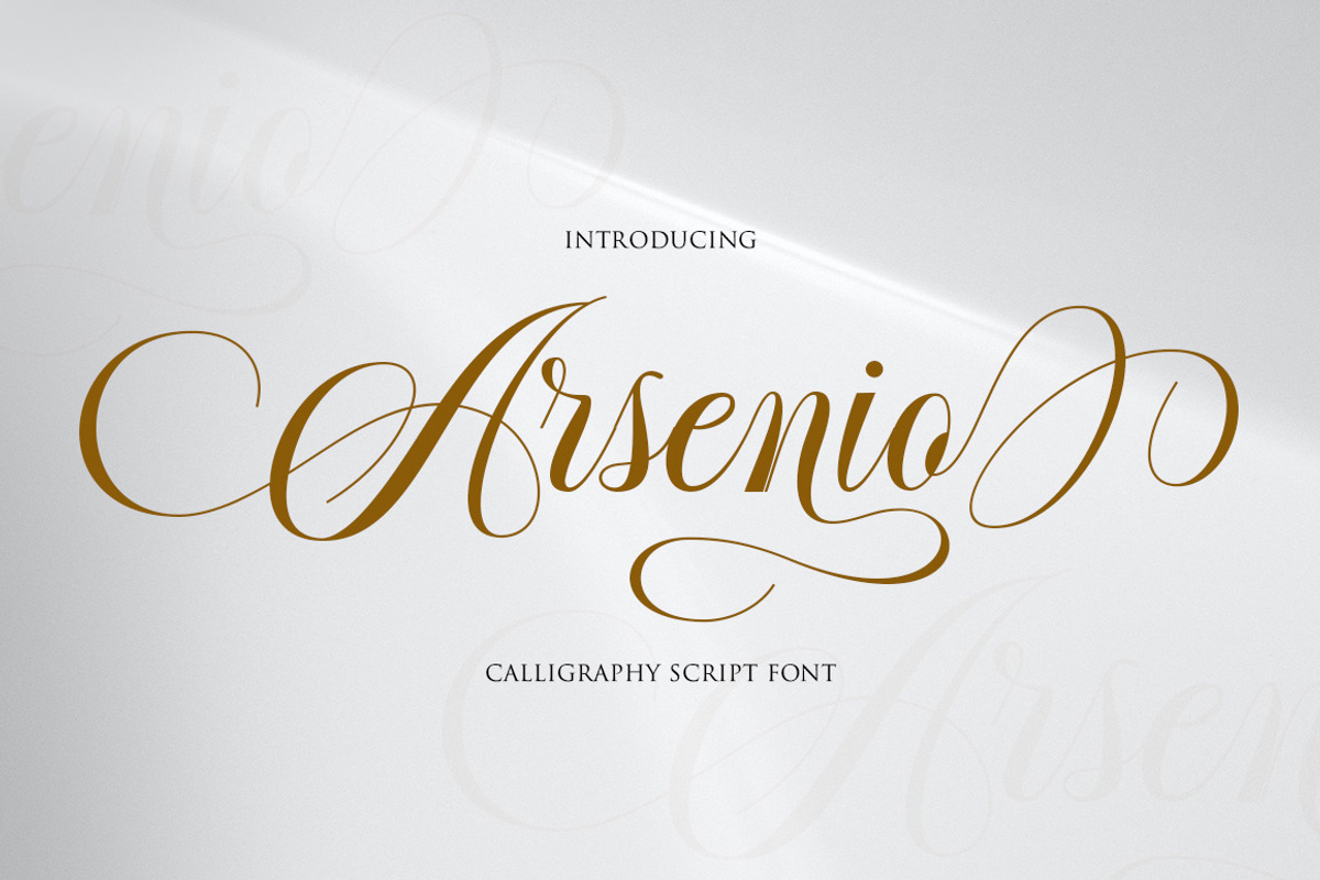 Arsenio Script, a Script Font by Adam Azura (Photo 1 of 9)