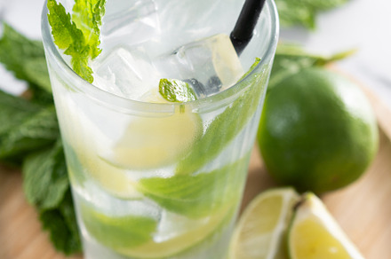 Classic Mojito Cocktail with Lime and Mint