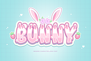 Bunny - Modern Character Kids Font, a Sans Serif Font by overlaytemplates (Thumbnail 1 of 5)
