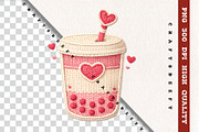 Faux Crochet Valentine Bundle PNG, a Seasonal Illustration by Craftsbeefy (Thumbnail 2 of 6)