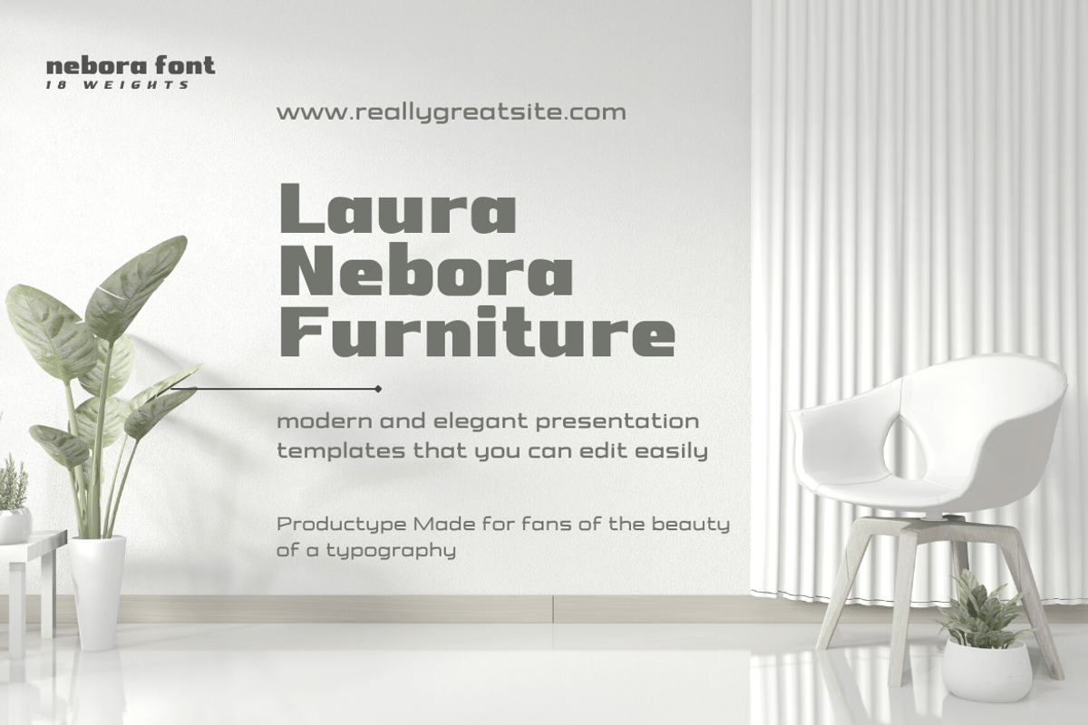 Nebora, a Sans Serif Font by productype1 (Photo 10 of 16)