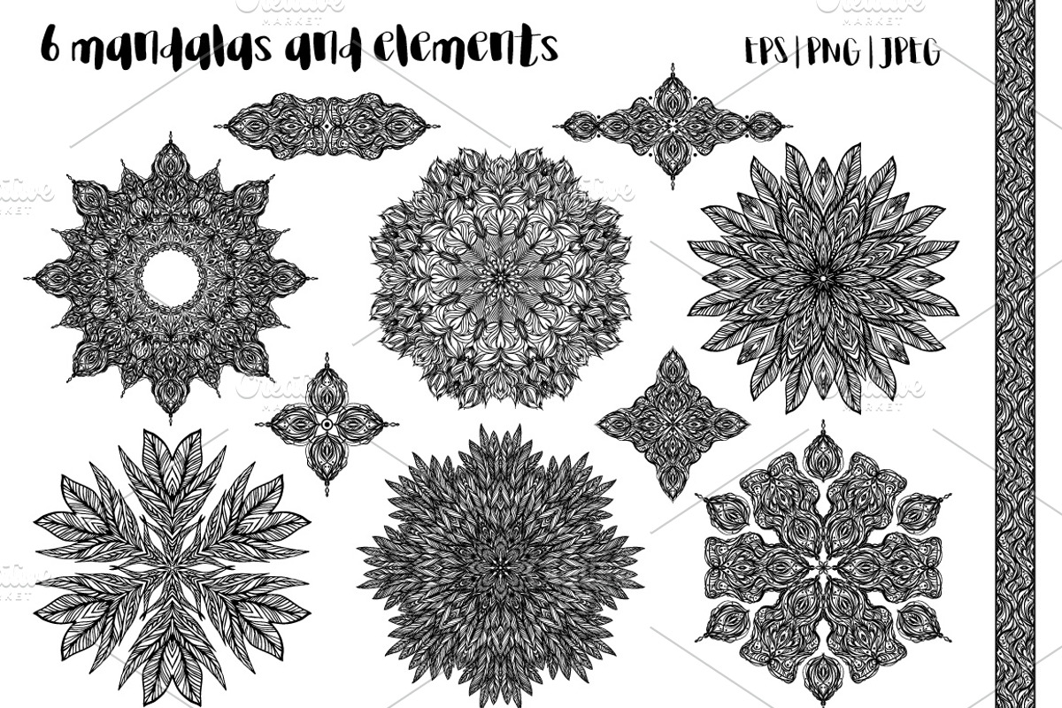 6 mandalas and 5 elements, an Illustration by coconut_forest (Photo 1 of 3)