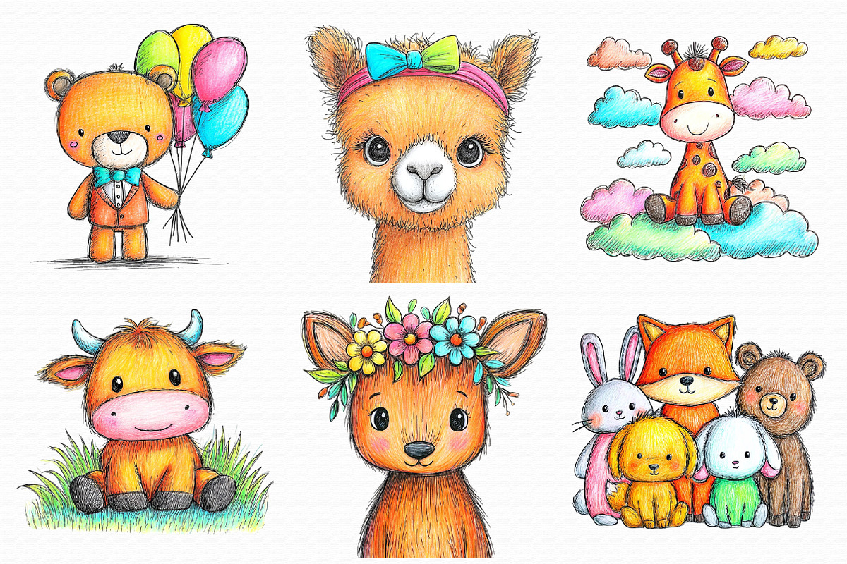 Baby Animal Clipart Bundle, an Illustration by Libby Wishes (Photo 7 of 9)