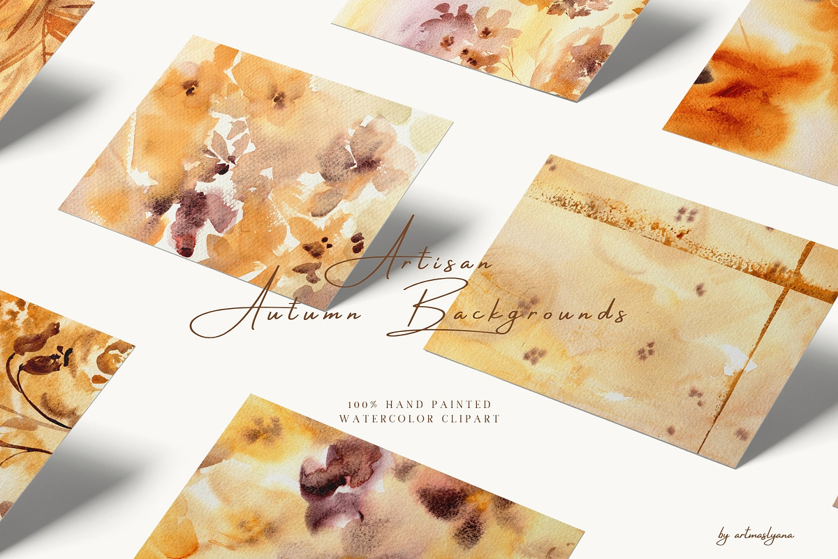 Artisan Autumn Watercolor Background, a Background Graphic by ArtMaslyana (Photo 2 of 10)