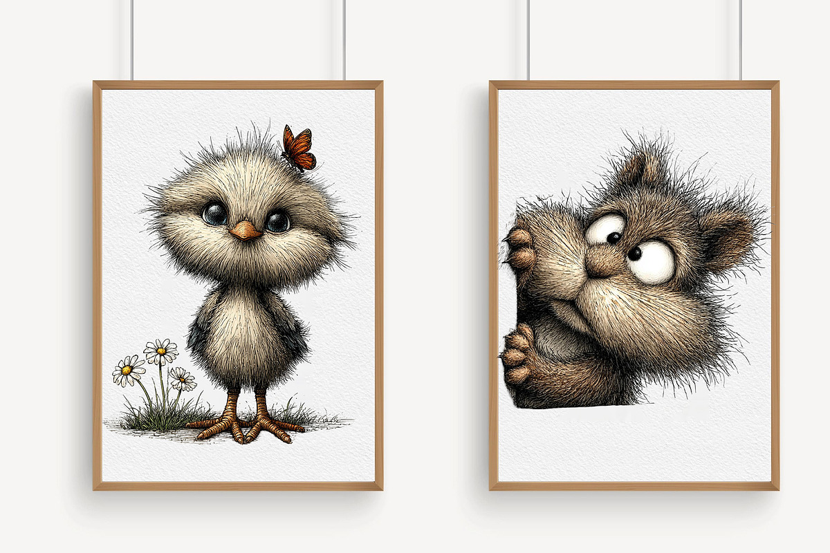 Spring Peeking Animals Clipart, an Illustration by Libby Wishes (Photo 4 of 7)